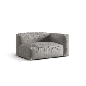 Modul dreapta pentru canapea, 1 loc, Martina-169, Micadoni Home, 160x106x75 cm, tesatura structurata catifelata, gri deschis imagine