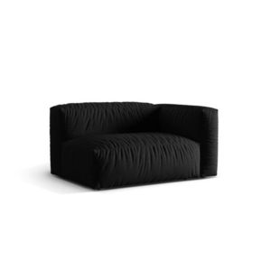 Modul dreapta pentru canapea, 1 loc, Martina-169, Micadoni Home, 160x106x75 cm, tesatura structurata catifelata, negru imagine