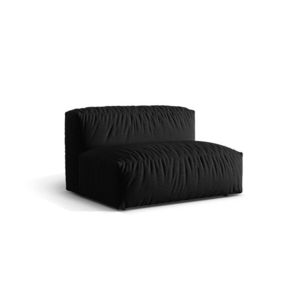 Modul pentru canapea, 1 loc, Martina-169, Micadoni Home, 132x106x75 cm, tesatura structurata catifelata, negru imagine