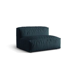 Modul pentru canapea, 1 loc, Martina-169, Micadoni Home, 132x106x75 cm, tesatura structurata catifelata, albastru jeans imagine