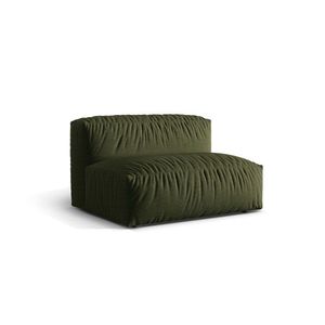 Modul pentru canapea, 1 loc, Martina-169, Micadoni Home, 132x106x75 cm, tesatura structurata catifelata, verde imagine