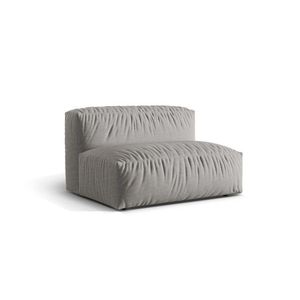 Modul pentru canapea, 1 loc, Martina-169, Micadoni Home, 132x106x75 cm, tesatura structurata catifelata, gri deschis imagine