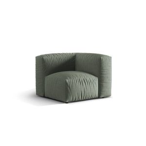 Modul pentru canapea, 1 loc, Martina-169, Micadoni Home, 100x100x75 cm, tesatura structurata catifelata, verde muschi imagine