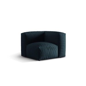 Modul pentru canapea, 1 loc, Martina-169, Micadoni Home, 100x100x75 cm, tesatura structurata catifelata, albastru jeans imagine