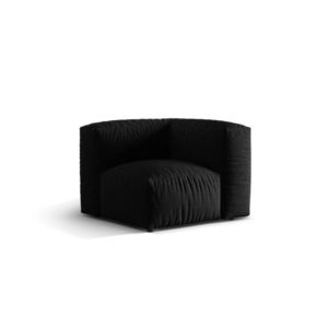 Modul pentru canapea, 1 loc, Martina-169, Micadoni Home, 100x100x75 cm, tesatura structurata catifelata, negru imagine