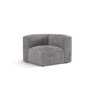 Modul pentru canapea, 1 loc, Martina-212, Micadoni Home, 100x100x75 cm, velur, gri deschis imagine