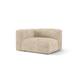 Modul stanga pentru canapea, 1 loc, Martina-212, Micadoni Home, 121x106x75 cm, velur, bej deschis imagine