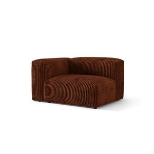 Modul stanga pentru canapea, 1 loc, Martina-212, Micadoni Home, 121x106x75 cm, velur, caramiziu imagine