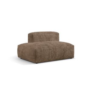 Modul stanga pentru canapea, 2 locuri, Martina-212, Micadoni Home, 133x106x75 cm, velur, maro ghinda imagine