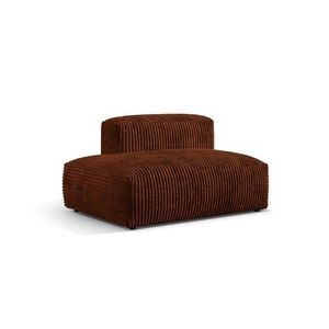 Modul stanga pentru canapea, 2 locuri, Martina-212, Micadoni Home, 133x106x75 cm, velur, caramiziu imagine