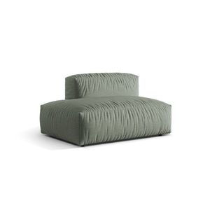 Modul stanga pentru canapea, 2 locuri, Martina-169, Micadoni Home, 133x106x75 cm, tesatura structurata catifelata, verde muschi imagine