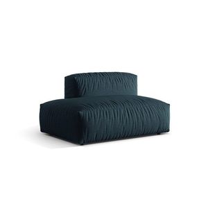 Modul stanga pentru canapea, 2 locuri, Martina-169, Micadoni Home, 133x106x75 cm, tesatura structurata catifelata, albastru jeans imagine