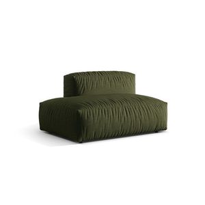 Modul stanga pentru canapea, 2 locuri, Martina-169, Micadoni Home, 133x106x75 cm, tesatura structurata catifelata, verde imagine