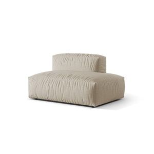 Modul dreapta pentru canapea, 2 locuri, Martina-169, Micadoni Home, 133x106x75 cm, tesatura structurata catifelata, bej deschis imagine