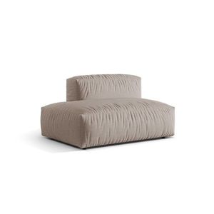 Modul stanga pentru canapea, 2 locuri, Martina-169, Micadoni Home, 133x106x75 cm, tesatura structurata catifelata, bej inchis imagine