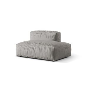 Modul dreapta pentru canapea, 2 locuri, Martina-169, Micadoni Home, 133x106x75 cm, tesatura structurata catifelata, gri deschis imagine