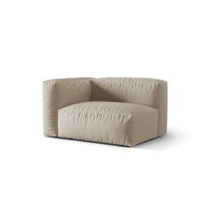 Modul stanga pentru canapea, 1 loc, Martina-169, Micadoni Home, 121x106x75 cm, tesatura structurata catifelata, bej deschis imagine