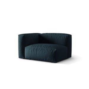 Modul stanga pentru canapea, 1 loc, Martina-169, Micadoni Home, 121x106x75 cm, tesatura structurata catifelata, albastru jeans imagine