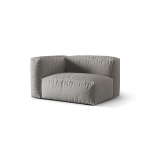 Modul stanga pentru canapea, 1 loc, Martina-169, Micadoni Home, 121x106x75 cm, tesatura structurata catifelata, gri deschis imagine