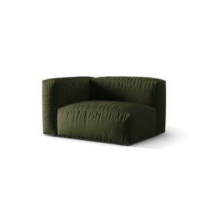 Modul stanga pentru canapea, 1 loc, Martina-169, Micadoni Home, 121x106x75 cm, tesatura structurata catifelata, verde imagine