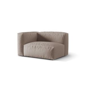 Modul stanga pentru canapea, 1 loc, Martina-169, Micadoni Home, 121x106x75 cm, tesatura structurata catifelata, bej inchis imagine