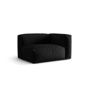 Modul dreapta pentru canapea, 1 loc, Martina-169, Micadoni Home, 121x106x75 cm, tesatura structurata catifelata, negru imagine