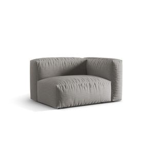 Modul dreapta pentru canapea, 1 loc, Martina-169, Micadoni Home, 121x106x75 cm, tesatura structurata catifelata, gri deschis imagine