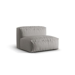 Modul pentru canapea, 1 loc, Martina-169, Micadoni Home, 92x106x75 cm, tesatura structurata catifelata, gri deschis imagine