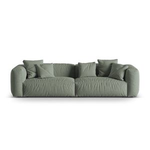 Canapea modulara 4 locuri, Martina-169, Micadoni Home, 320x106x75 cm, tesatura structurata catifelata, verde muschi imagine