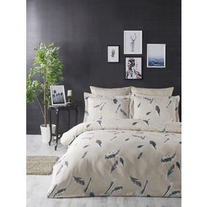 Lenjerie de pat dubla, Feather, Türkiz, Bumbac Ranforce imagine