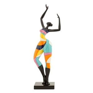 Figurina decorativa Dancing Girl Rubic -A, Mauro Ferretti, 12.5x10x38 cm, polirasina, multicolor imagine
