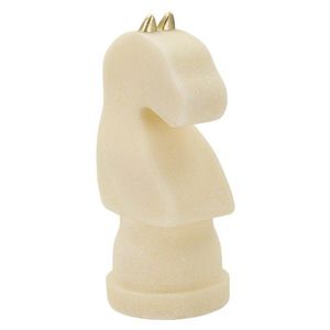 Statueta / figurina decorativa Horse, Mauro Ferretti, 14x13x31 cm, polirasina, alb/auriu imagine