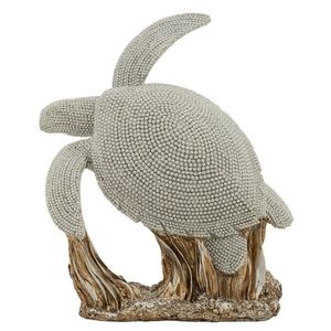 Statueta / figurina decorativa Turtle Sparky, Mauro Ferretti, 19x10.5x22 cm, polirasina, argintiu imagine