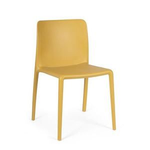 Scaun Chloris, Bizzotto, 50.5x42x82 cm, polipropilena, rezistenta UV, ocru imagine