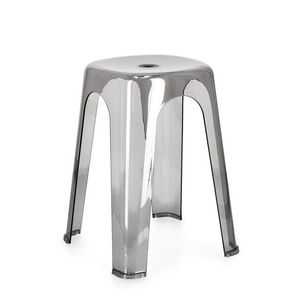 Scaun Sonny, Bizzotto, 34.5x34.5x46.5 cm, polietilena, gri/transparent imagine