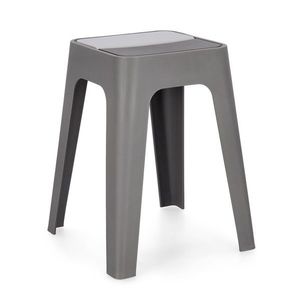Scaun Hobbit, Bizzotto, 36.5x36.5x46.5 cm, polipropilena, gri imagine