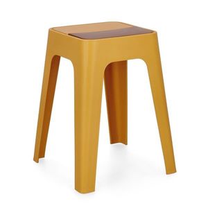 Scaun Hobbit, Bizzotto, 36.5x36.5x46.5 cm, polipropilena, galben mustar imagine