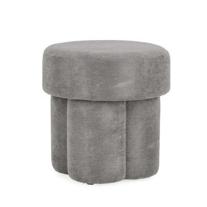 Taburet Glenda, Bizzotto, 42x42x43 cm, placaj/poliester, gri imagine