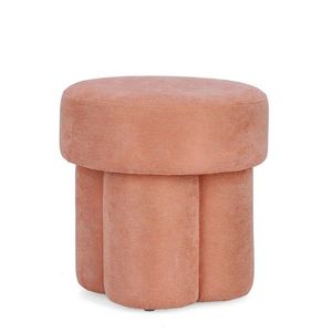 Taburet Glenda, Bizzotto, 42x42x43 cm, placaj/poliester, piersica imagine