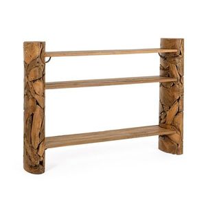 Consola Arwood, Bizzotto, 156x36x110 cm, lemn de tec reciclat, produs unicat, natural imagine
