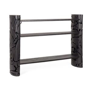 Consola Arwood, Bizzotto, 156x36x110 cm, lemn de tec reciclat, produs unicat, negru imagine