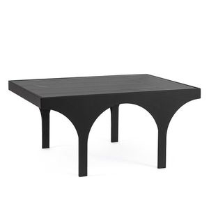 Masuta de cafea Archie, Bizzotto, 80x60x38 cm, otel/sticla temperata, negru imagine