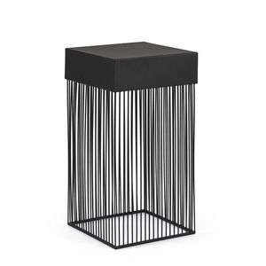 Masuta de cafea Yasline, Bizzotto, 30x30x60 cm, otel, negru imagine