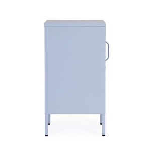 Comoda / noptiera Cambridge, Bizzotto, 2 rafturi reglabile, 40x35x76 cm, otel, albastru deschis imagine