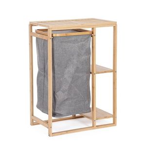 Cos de rufe cu rafturi din bambus Phillip, Bizzotto, 46.5x30x70 cm, bambus/MDF, natural imagine