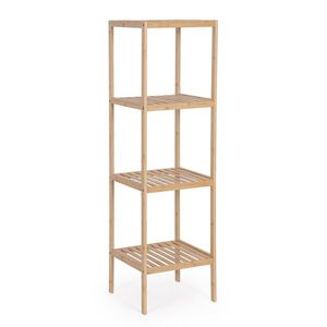 Etajera cu 4 rafturi Cayden, Bizzotto, 33x33x145.5 cm, bambus, natural imagine
