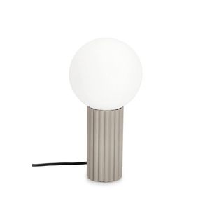 Lampa de masa Delphine, Bizzotto, D15x30 cm, 1 x E14, 15W, metal/sticla, gri imagine