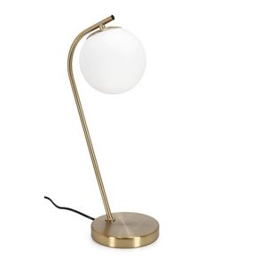 Lampa de masa Delphine, Bizzotto, 22x16x51 cm, 1 x E14, 15W, metal/sticla, auriu imagine