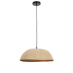 Lustra Tuy, Bizzotto, D40x16 cm, 1 x E27, 25W, zambila de apa impletita, lucrat manual, natural/maro imagine