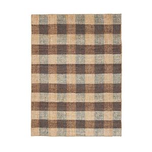 Covor Ruanda Squares, Bizzotto, 160x230 cm, iuta, tesut manual, maro imagine